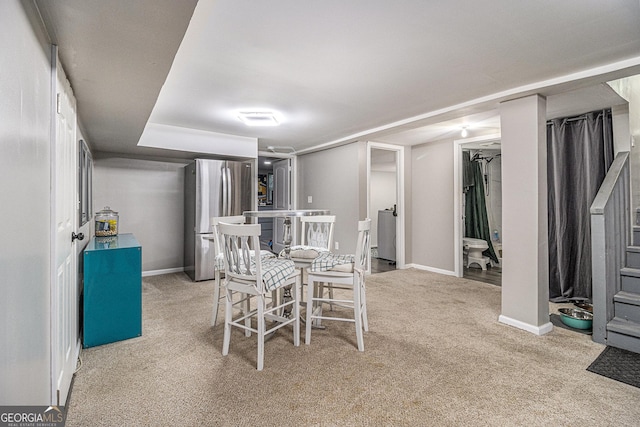196 Wadley St NW, Atlanta, GA 30314 - carpeted dining area featuring baseboards