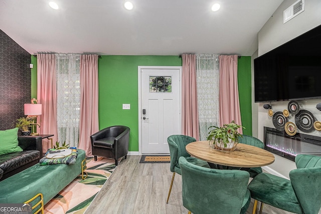 196 Wadley St NW, Atlanta, GA 30314 - dining area featuring wood finished floors and recessed lighting