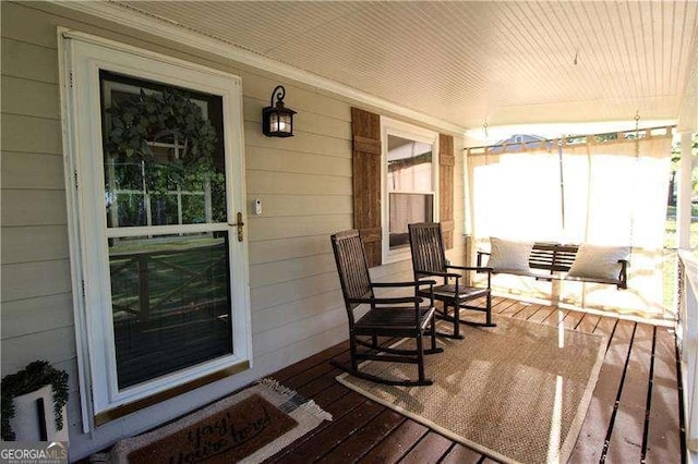 exterior space featuring covered porch