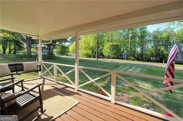 view of wooden deck