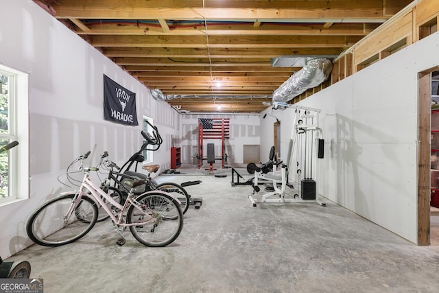 view of exercise area