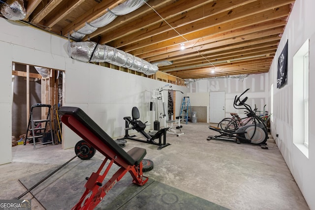 view of exercise area