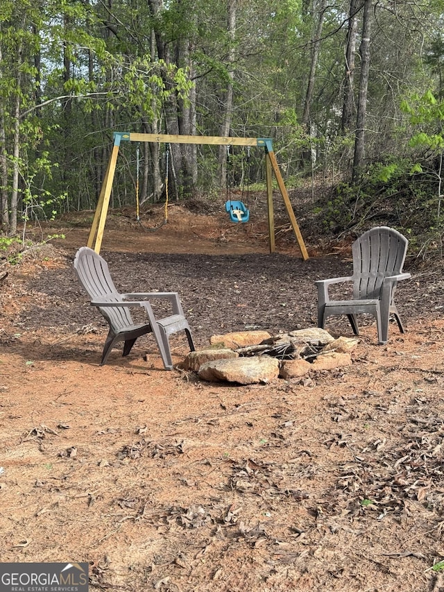 view of jungle gym
