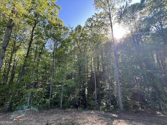 view of landscape with a forest view