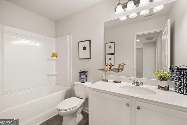 38 Buckingham Ln Unit 232, Hoschton, GA 30548 - full bath featuring  shower combination, vanity, visible vents, and toilet