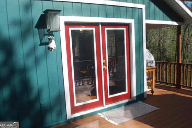 249 Spruce Creek Rd, Lakemont, GA 30552 - doorway to property featuring a wooden deck