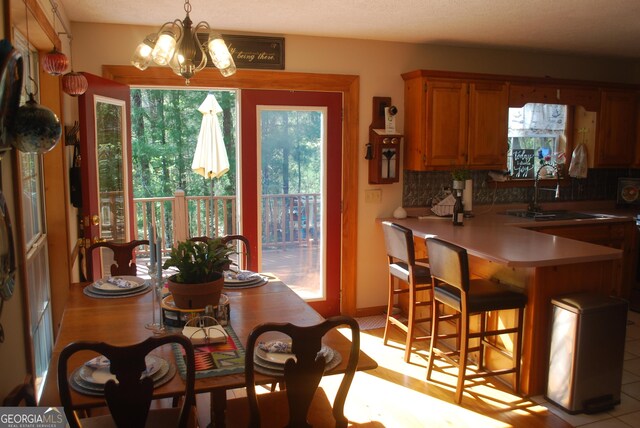 249 Spruce Creek Rd, Lakemont, GA 30552 - dining space featuring a chandelier
