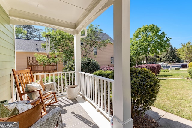 view of patio / terrace with covered porch