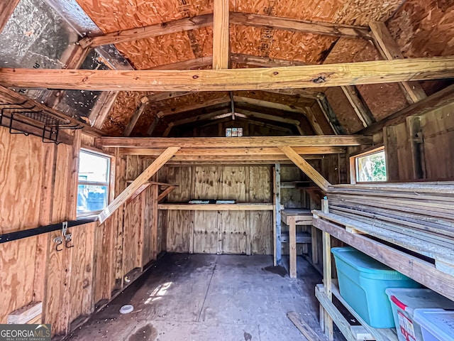 view of storage area