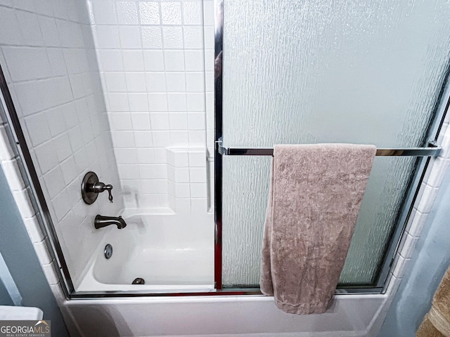 full bath with enclosed tub / shower combo