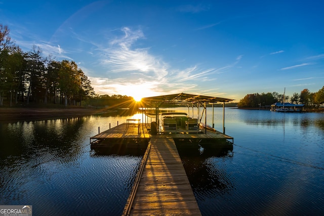 215 Cedar St, Anderson, SC 29626 - view of dock featuring a water view