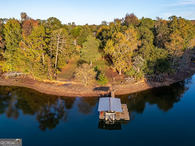 215 Cedar St, Anderson, SC 29626 - aerial view with a water view and a view of trees