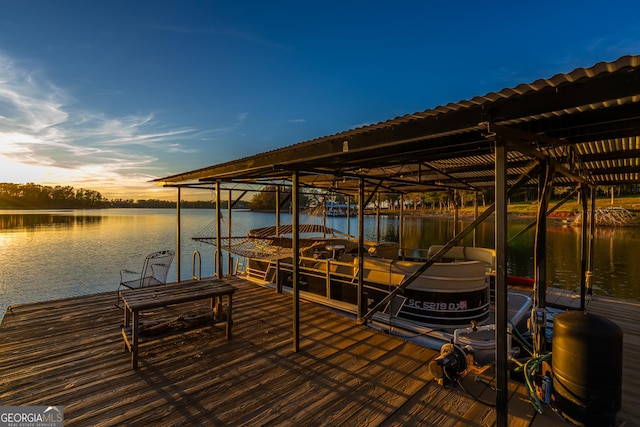 215 Cedar St, Anderson, SC 29626 - view of dock with a water view and boat lift