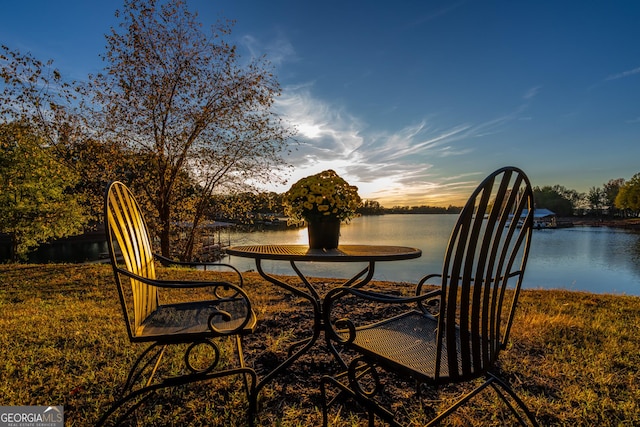 215 Cedar St, Anderson, SC 29626 - view of patio / terrace featuring a water view