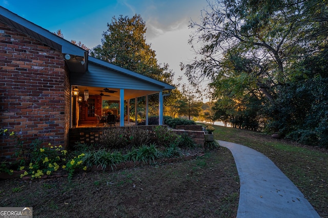 215 Cedar St, Anderson, SC 29626 - view of yard featuring a ceiling fan