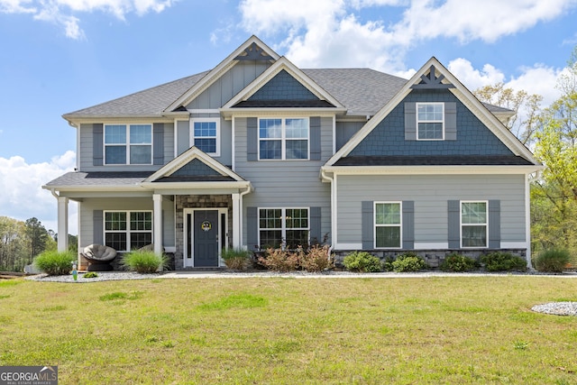 32 Winifred Way, Senoia, GA 30276 - craftsman house with stone siding and a front lawn