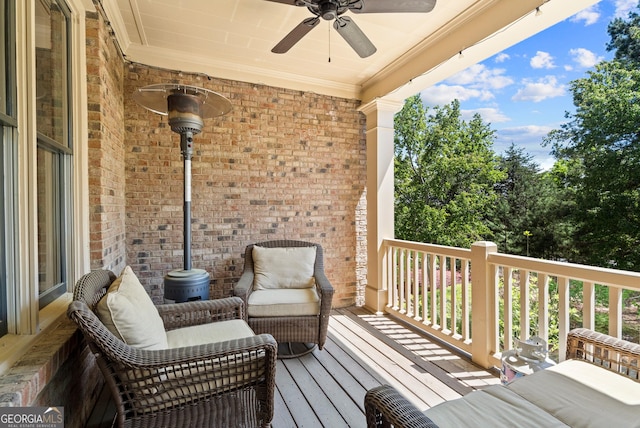 3105 Neal Ct, Cumming, GA 30041 - deck with a ceiling fan