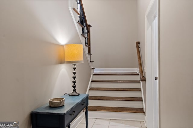 3105 Neal Ct, Cumming, GA 30041 - stairs with tile patterned flooring