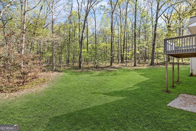185 Cold Harbor Ct, Sharpsburg, GA 30277 - view of yard with a deck