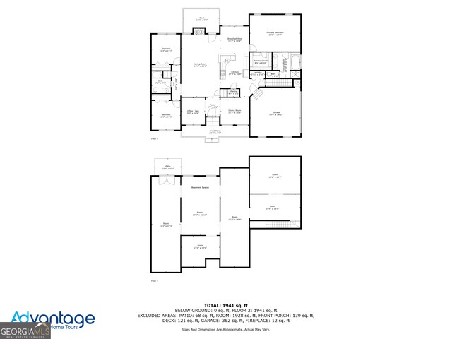 185 Cold Harbor Ct, Sharpsburg, GA 30277 - floor plan