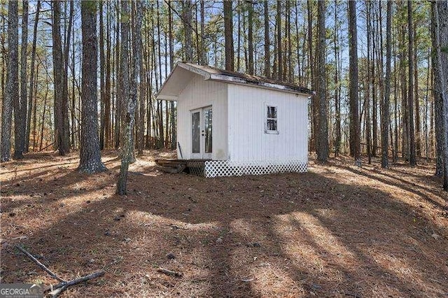 4941 N Helton Rd, Winston, GA 30187 - view of outbuilding featuring a wooded view and an outdoor structure