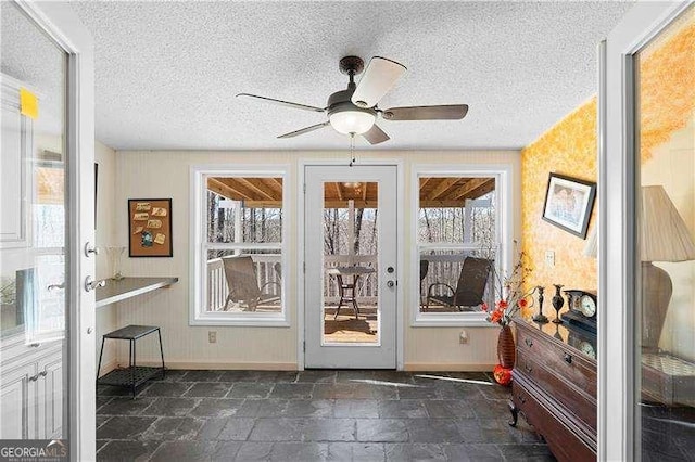 4941 N Helton Rd, Winston, GA 30187 - entryway with plenty of natural light, baseboards, and stone tile flooring