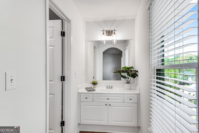 corridor with a sink