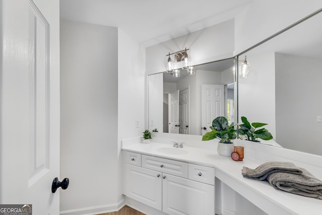 bathroom featuring vanity