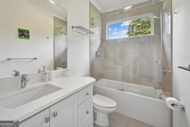1155 Mcconnell Dr, Decatur, GA 30033 - full bath featuring toilet, vanity, and shower / bath combination with glass door