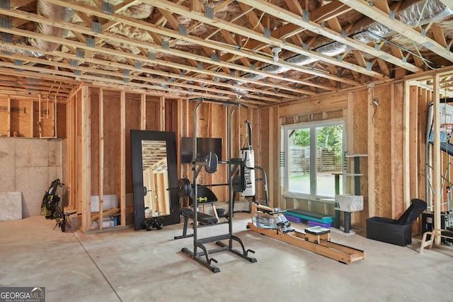 1155 Mcconnell Dr, Decatur, GA 30033 - workout area featuring water heater