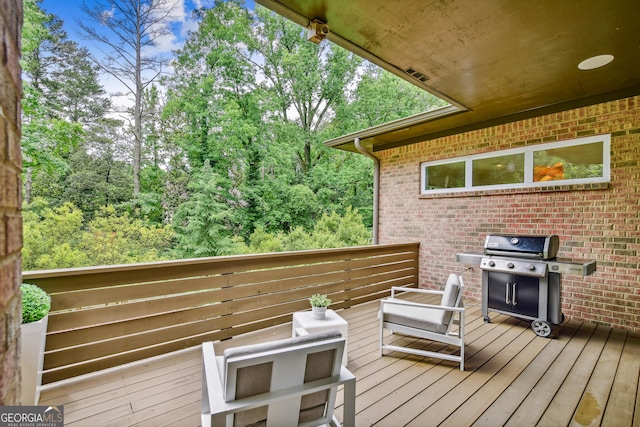 1155 Mcconnell Dr, Decatur, GA 30033 - wooden terrace featuring area for grilling