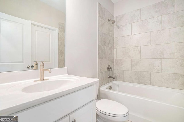 3514 Ambassador Aly, Scottdale, GA 30079 - bathroom with washtub / shower combination, toilet, and vanity