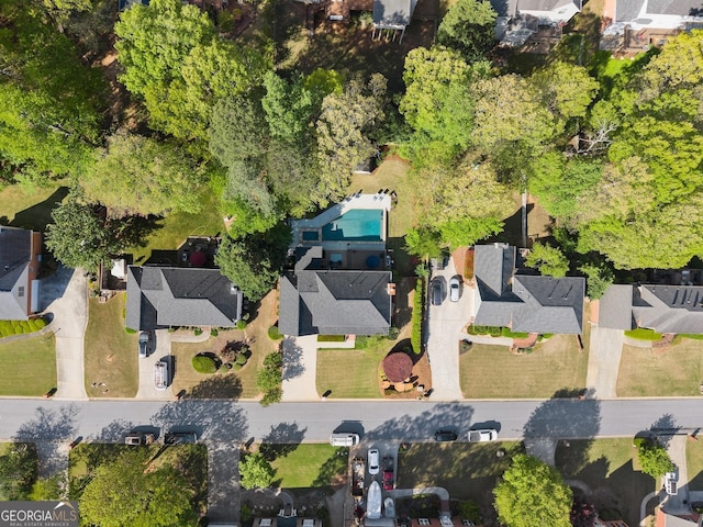 drone / aerial view with a residential view