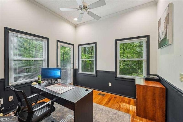 230 Oakmere Dr, Alpharetta, GA 30009 - office with ornamental molding, wood finished floors, and a healthy amount of sunlight