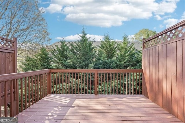 view of wooden deck
