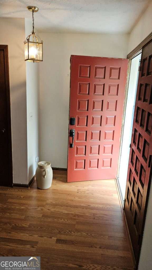 entryway featuring wood finished floors