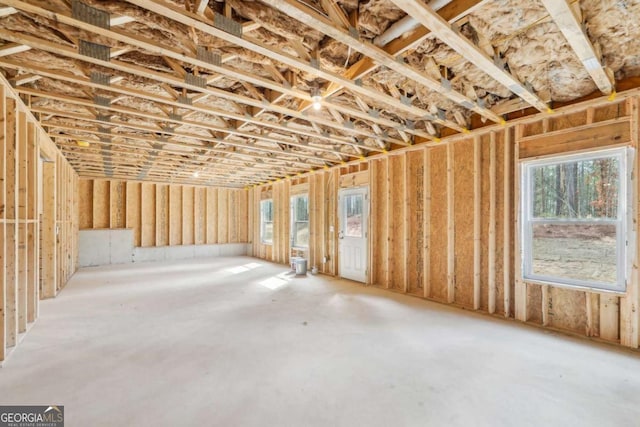 misc room with concrete floors and plenty of natural light