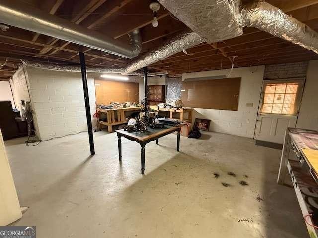 view of basement
