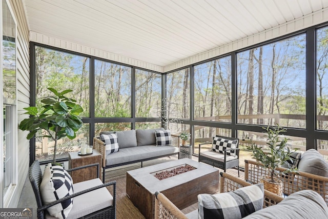 185 Starlight Dr, Dahlonega, GA 30533 - sunroom / solarium featuring an outdoor living space with a fire pit