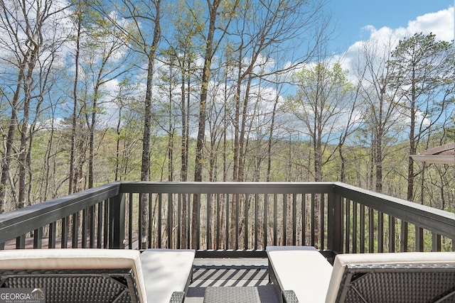 185 Starlight Dr, Dahlonega, GA 30533 - wooden deck with a view of trees