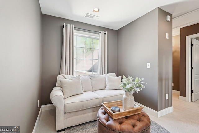 185 Starlight Dr, Dahlonega, GA 30533 - carpeted living room featuring recessed lighting, visible vents, and baseboards