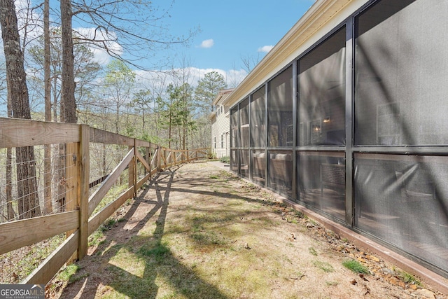 185 Starlight Dr, Dahlonega, GA 30533 - view of yard featuring fence and a sunroom
