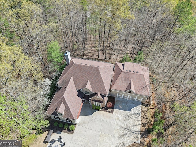 185 Starlight Dr, Dahlonega, GA 30533 - birds eye view of property featuring a wooded view