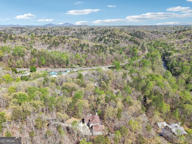 185 Starlight Dr, Dahlonega, GA 30533 - bird's eye view with a view of trees and a mountain view