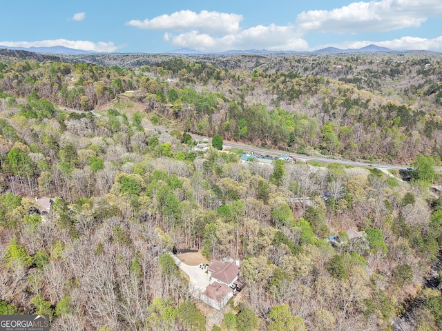 185 Starlight Dr, Dahlonega, GA 30533 - aerial view featuring a mountain view and a view of trees