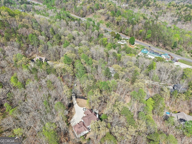 185 Starlight Dr, Dahlonega, GA 30533 - bird's eye view featuring a view of trees