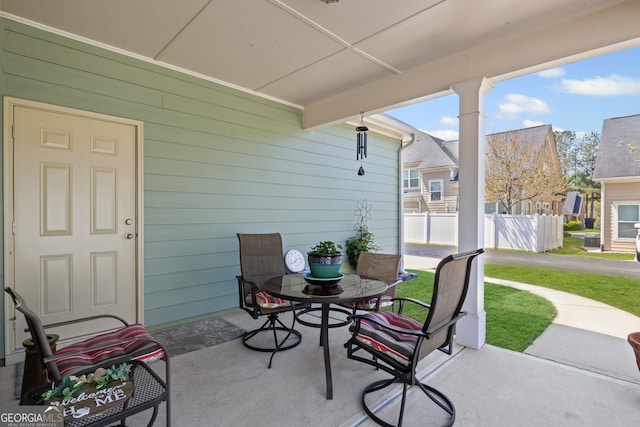 view of patio / terrace with fence