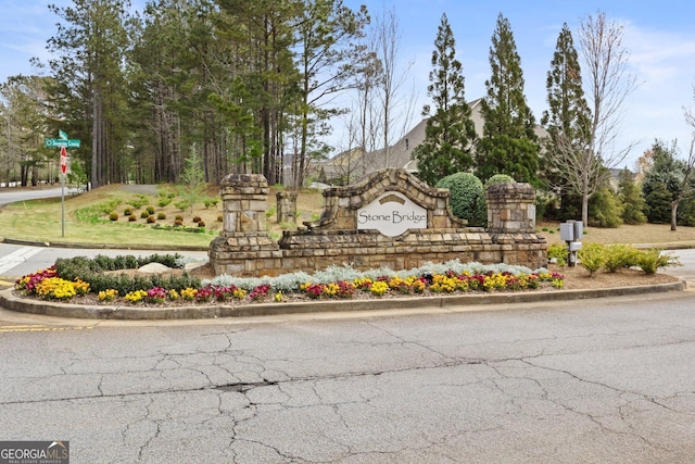 view of community sign