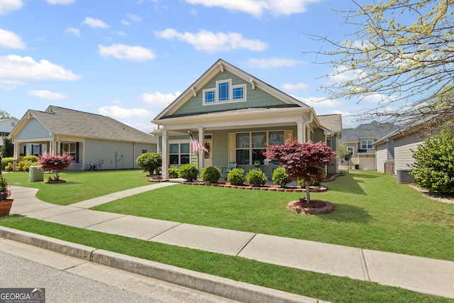 craftsman house with a front yard