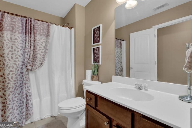 2384 Allsborough Way, Dacula, GA 30019 - bathroom featuring toilet, tile patterned flooring, and vanity